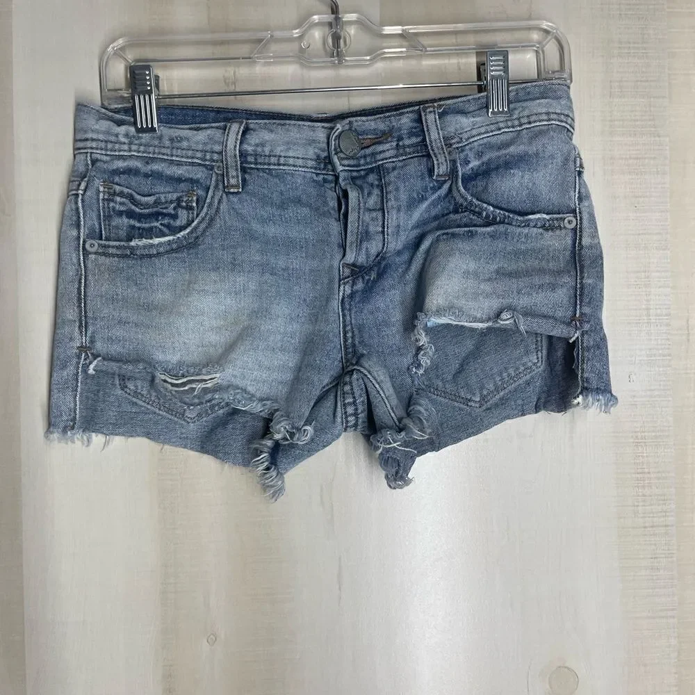 Free People denim jean cut‎ off shorts, size 24